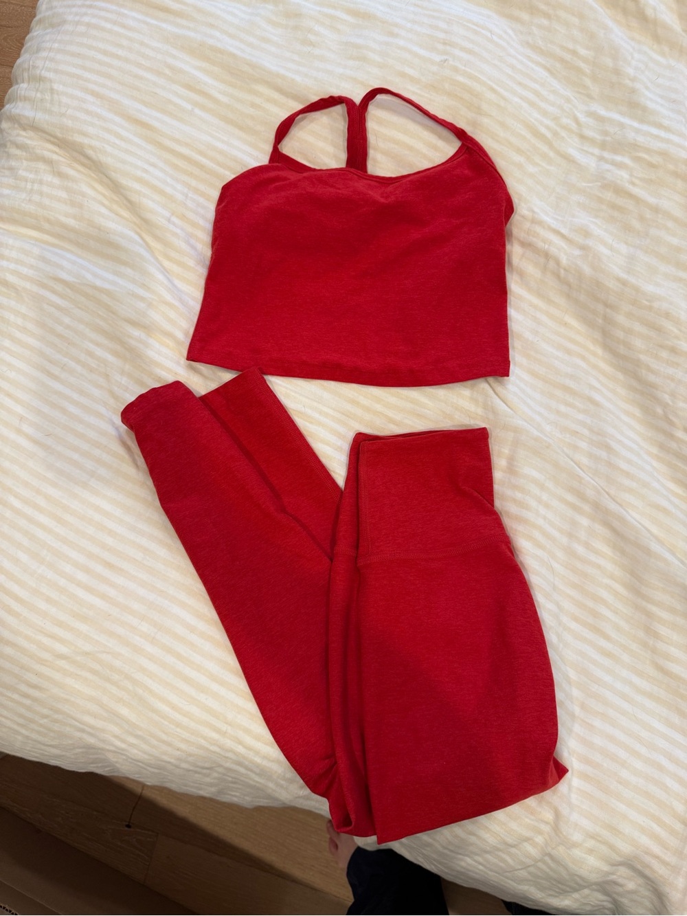 Beyond Yoga Red Racerback Cropped Tank